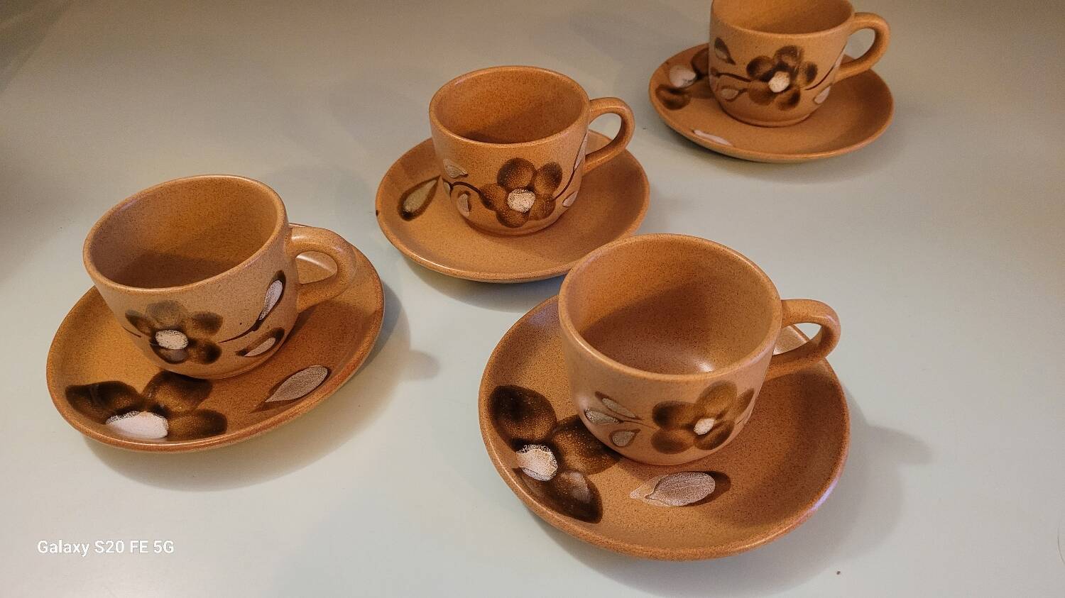 Sarreguemines 70's cups