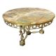 Vintage onyx coffee table with brass frame.