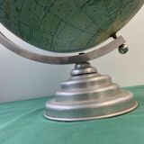 Globe G Thomas in aluminum world map 1950