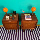 Paire de tables de chevet vintage scandinave