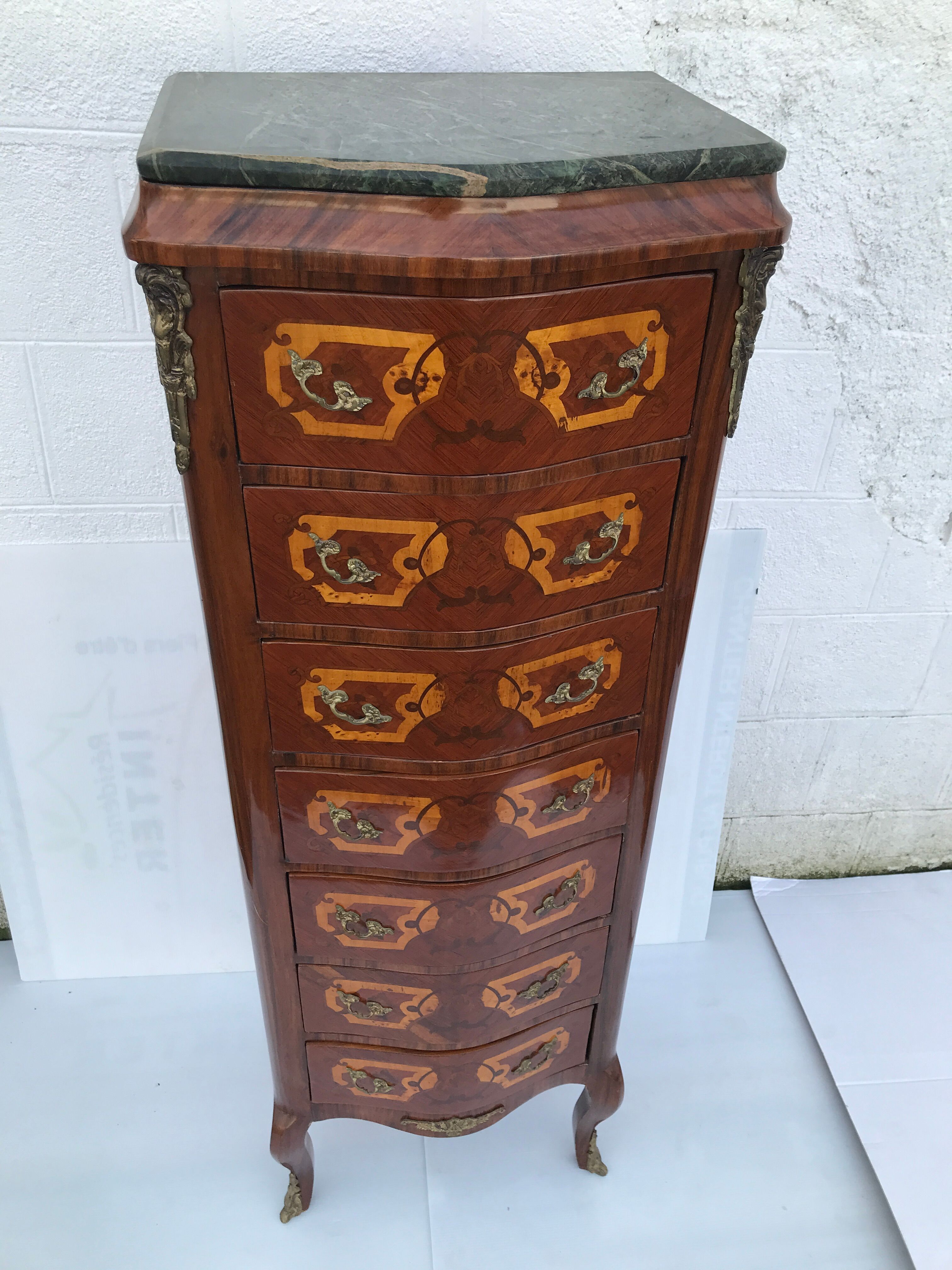 Semainier marqueterie  style louis xv