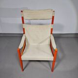 Safari lounge chair, model 30, designed by Erik Worts and manufactured by Niels Eilersen, Denmark 1960.