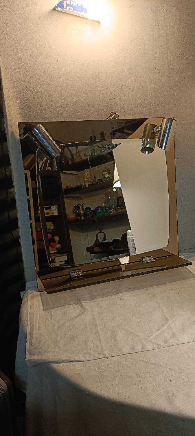 Glace salle de bain vintage