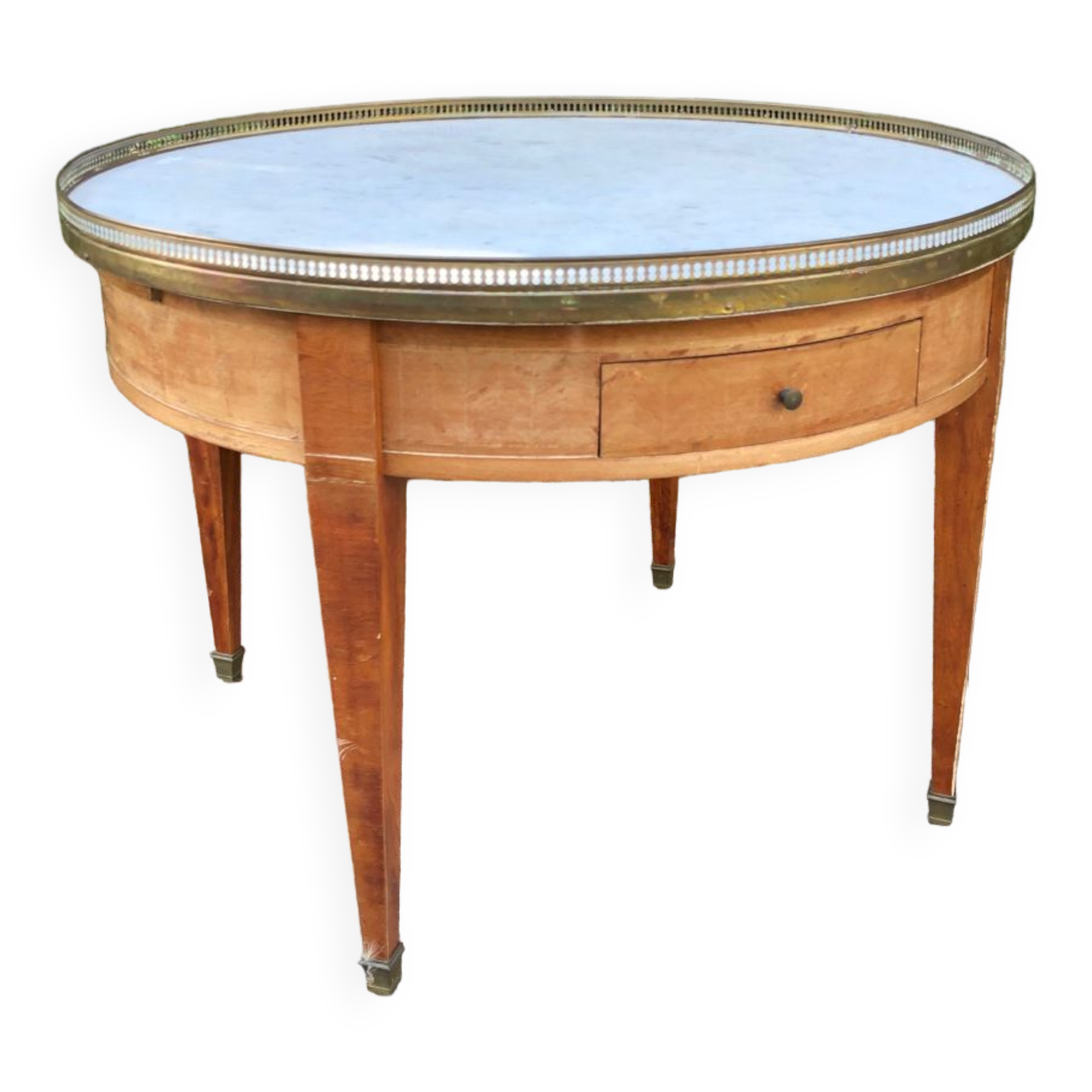 Hot water bottle table with marble