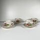 Set of 4 coffee cups with saucers model Réverbère by KG Lunéville