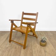 Fauteuil pliable en bois pour enfant années 60