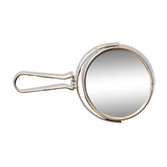 Small old barber's mirror, round, 2 sides, 1930