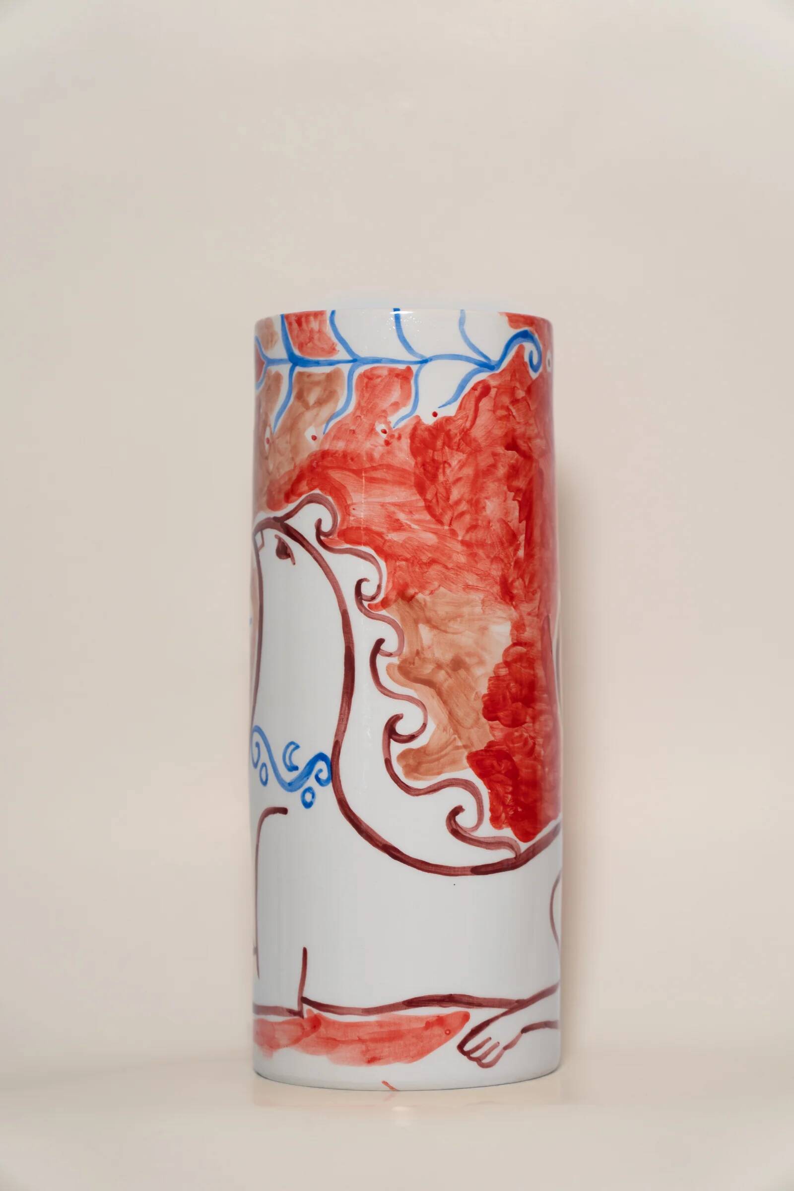 Griffin & Shell - Ceramic vase