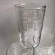 Set of 4 glass water glasses engraved years 50-60