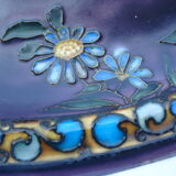 Theodore Deck Ceramic dish decorated with emeaux cloisonnes