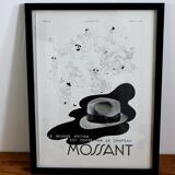 Mossant hat - pub shop poster 1930