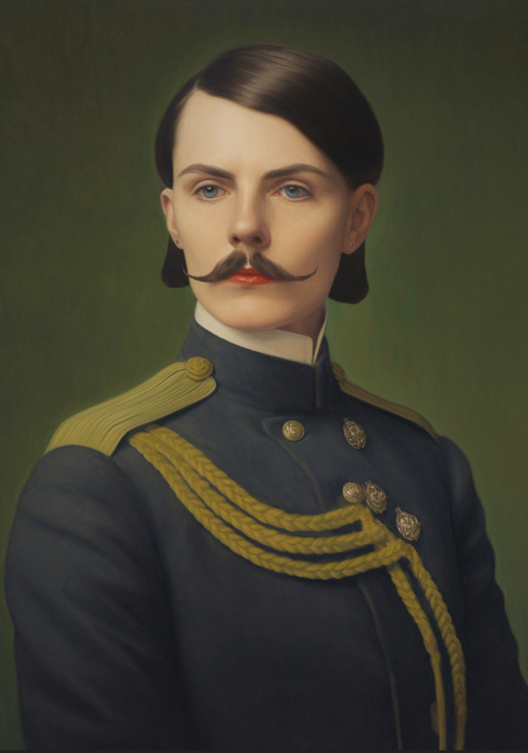 Old portrait - series “Les moustachu-es”