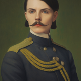 Old portrait - series “Les moustachu-es”