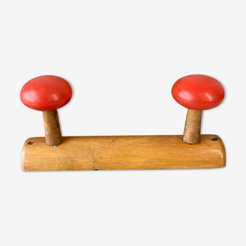 Patère en bois vintage “champignon”