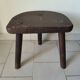 Antique tripod milking stool in solid wood – rustic & patina