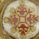 Florentine wooden tray painted with the hand of circular shape