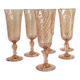 6 pink champagne flute glasses Rosaline Luminarc tableware