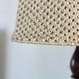 1940s floor lamp in turned wood