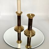 Pair of brass candlesticks