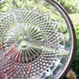 Plat compartimenté en cristal ciselé