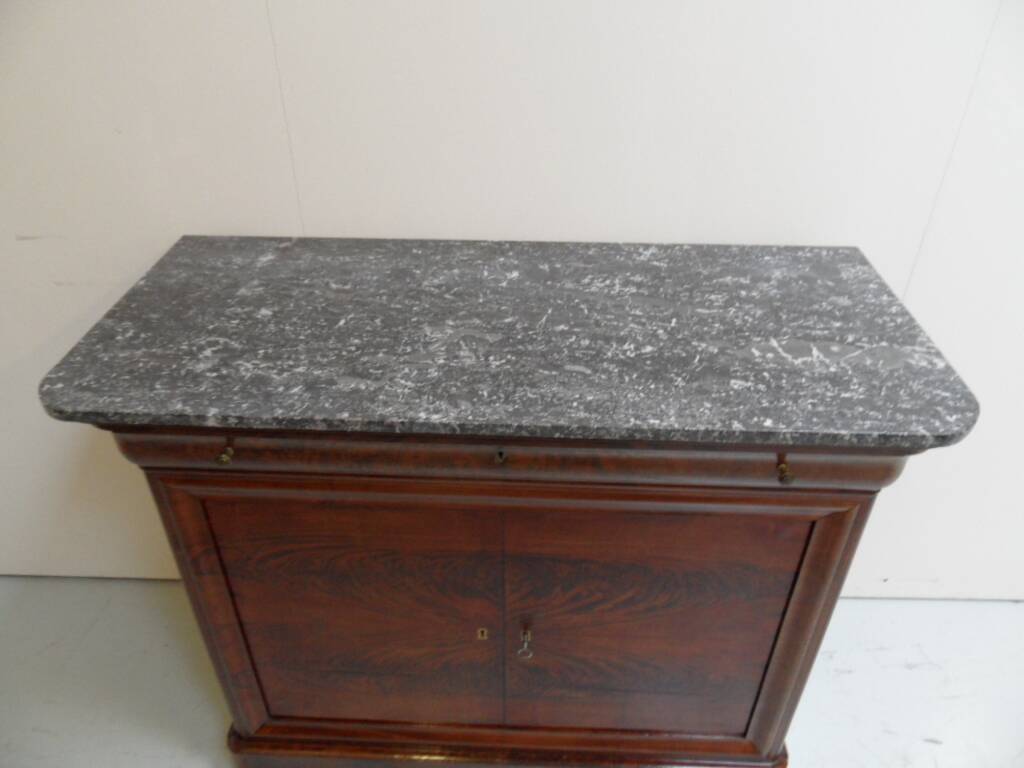 Antique mahogany sideboard with marble top