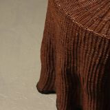 Wicker Ghost Drapery Side Table or Stand 1970s