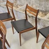 6 Scandinavian style teak chairs 1960