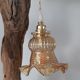 Suspension baladeuse tulipe ambrée