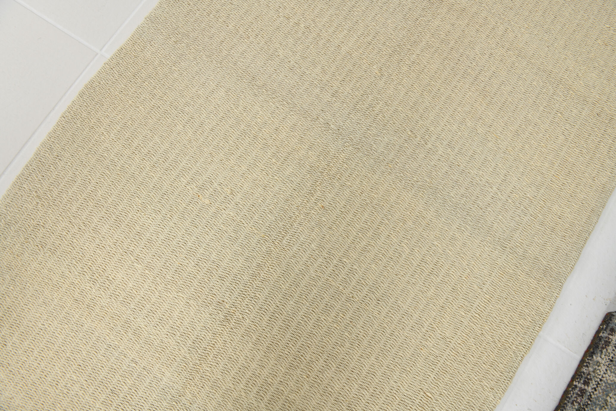 Handmade hemp runner rug 283x77 cm