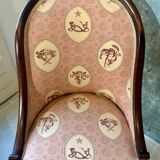 Pair of carved solid mahogany gondolas from the 19th century