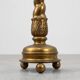 Art Deco side table or pedestal with green marble top and bronze base