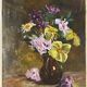 Tableau HST "Vase and bouquet of flowers" 20th century