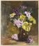 Tableau HST "Vase and bouquet of flowers" 20th century