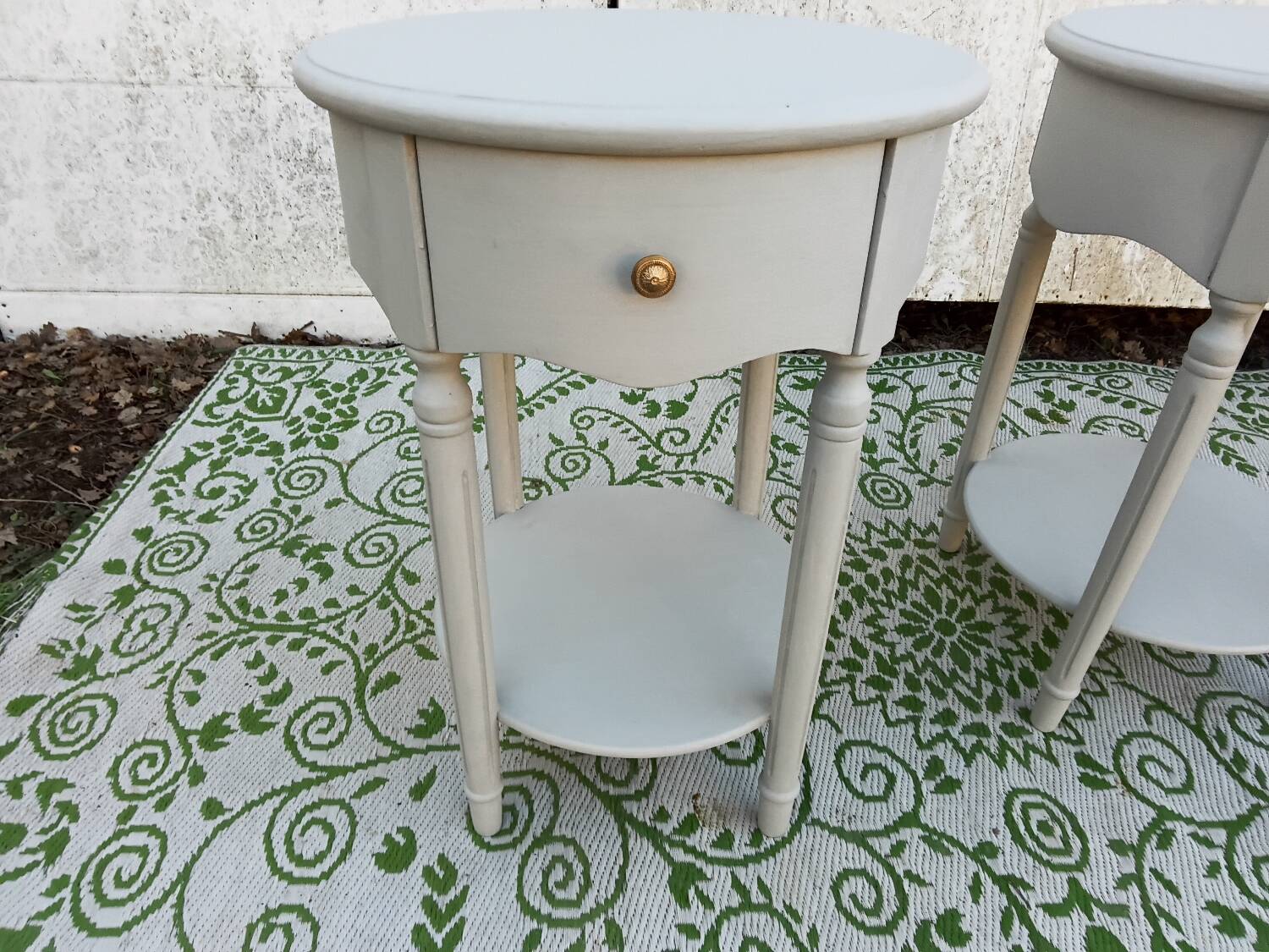 Large round bedside tables