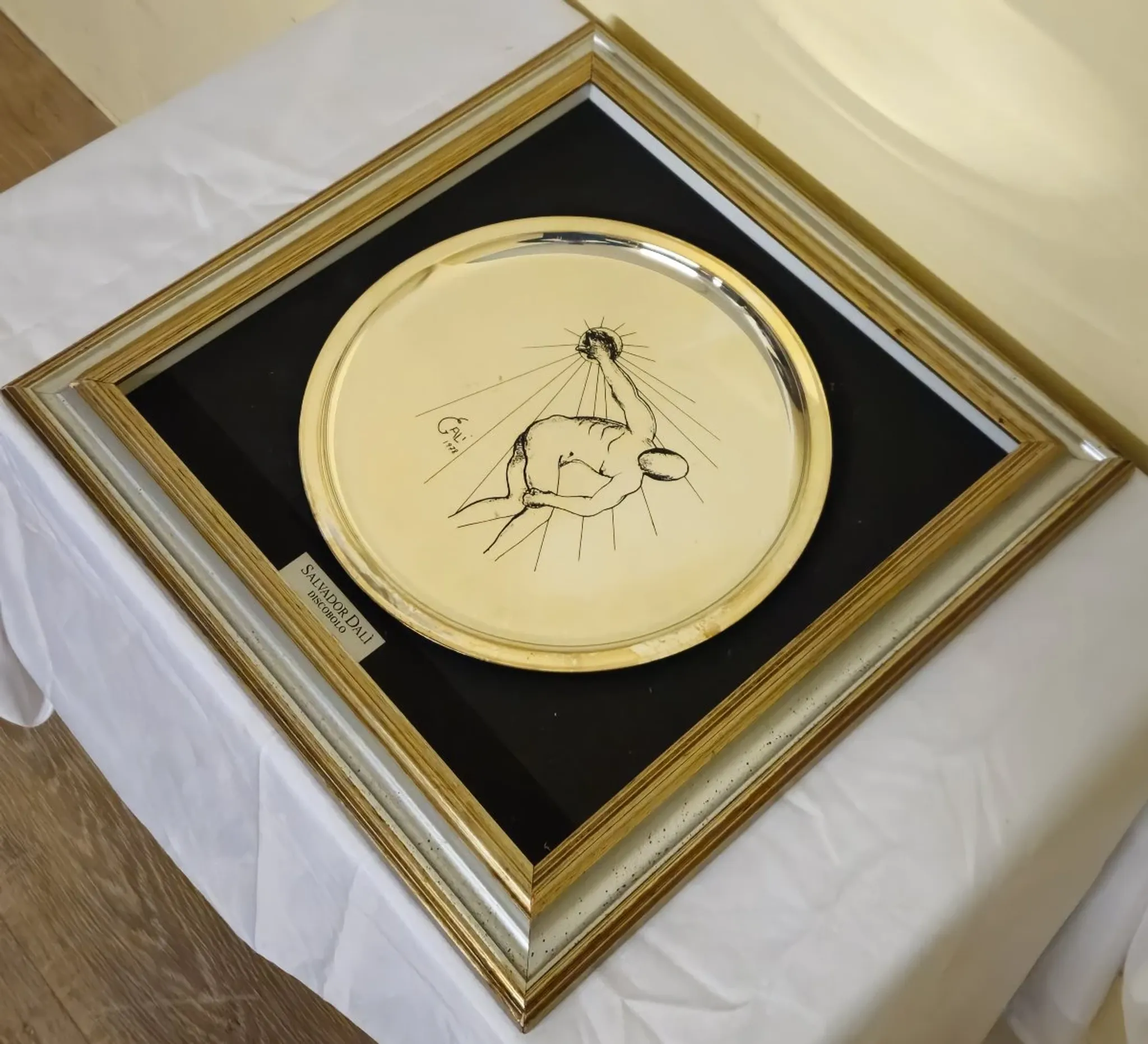 Silver-plated plate – Screen printing – Numbered edition 816/1500