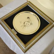 Silver-plated plate – Screen printing – Numbered edition 816/1500