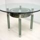 Zelino Poccioni Italian Modern Round Dining Table Mirrored Crystal for Mp2