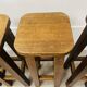8 solid wood bar stools in brutalist style