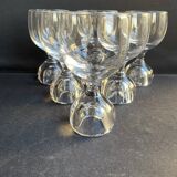 6 Crystal wine glasses – Hollow ball base