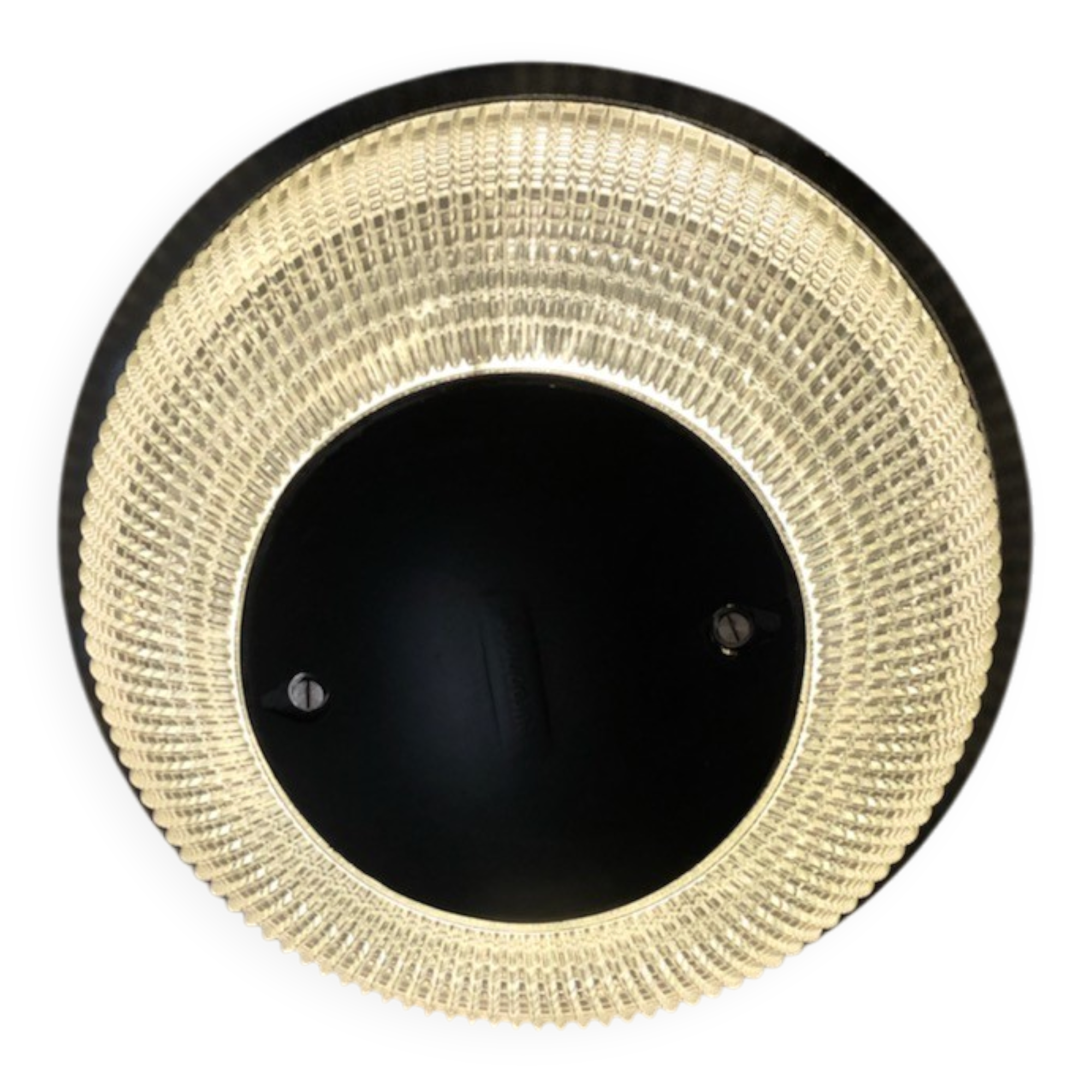 Black Holophane wall light