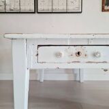 Low wooden farm table