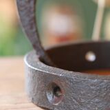 Brutalist style wrought iron lamp base, 1960