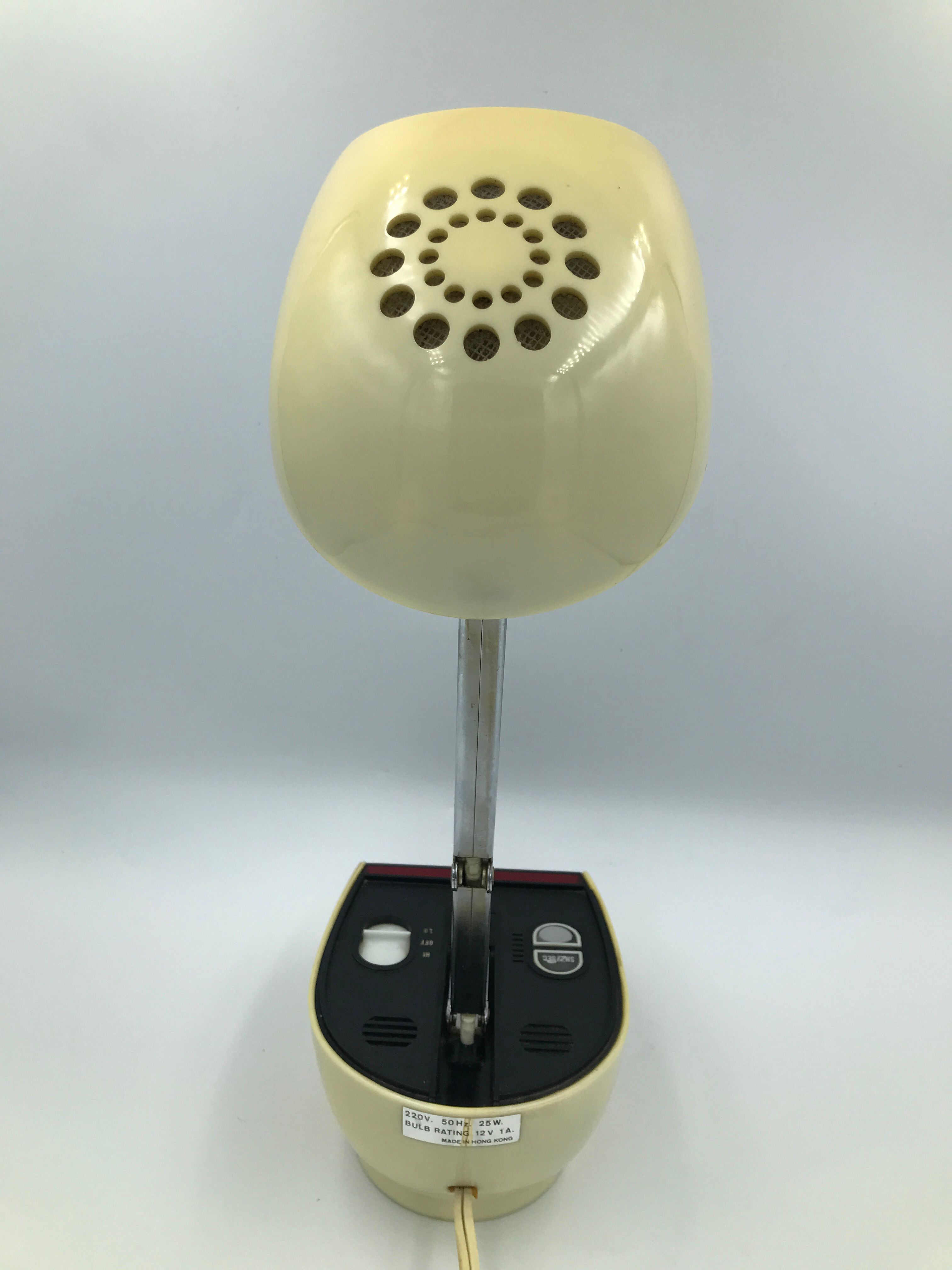 Vintage space age style alarm lamp with articulated arm 60s