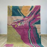 Traditional Moroccan rug, natural wool, 3 x 2 m.