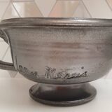 Large ceramic pitcher with handle, signed Jean Marais