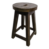 Burmese teak workshop stool