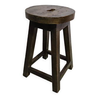 Burmese teak workshop stool