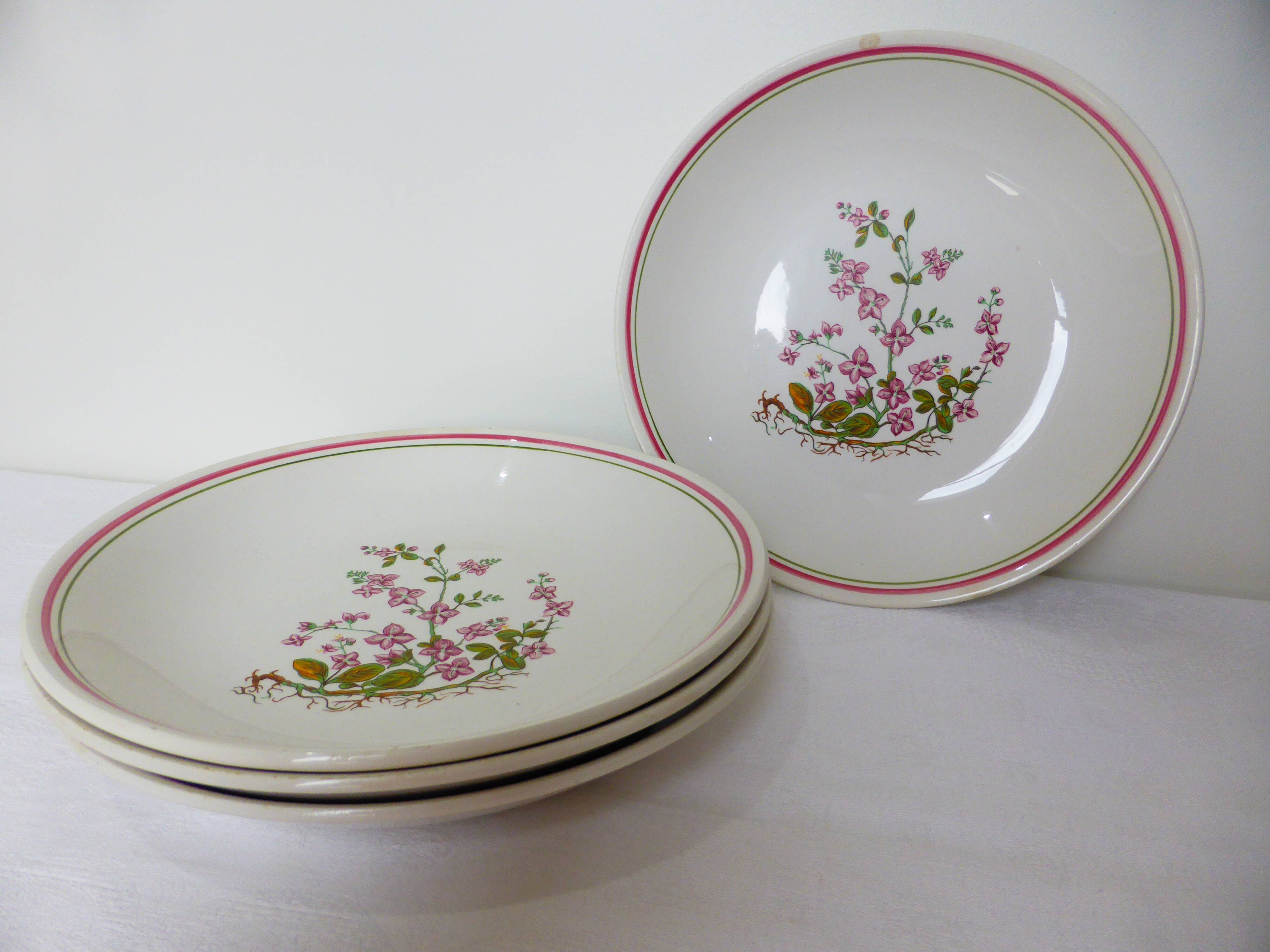 4 soup plates from Moulin des Loups Orchies 210422