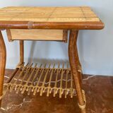 Very beautiful little bamboo bedside table from the 70s