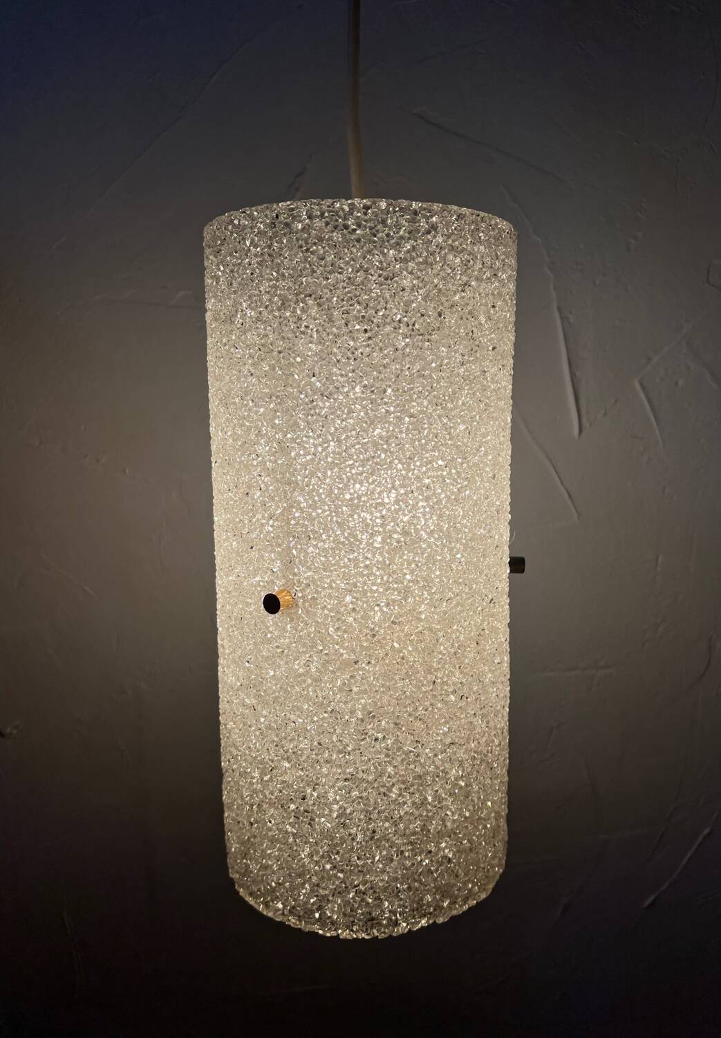 Vintage 1970s granite cylindrical suspension
